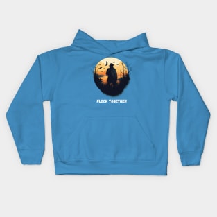 Flock Together- Bird Watching Kids Hoodie